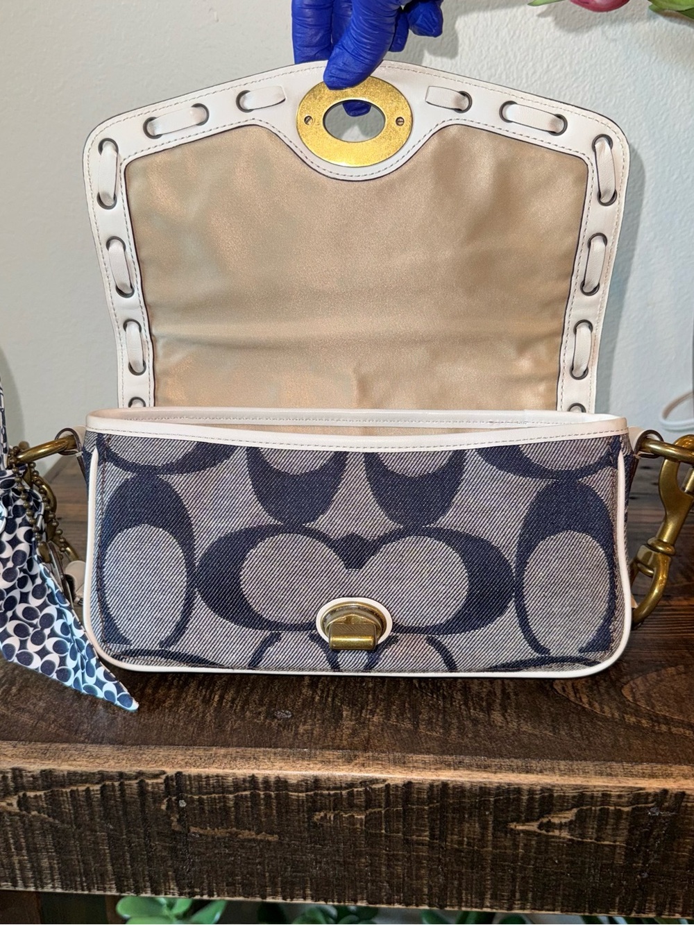 πNWOT COACH DENIM MINI CARLY LEGACY SHOULDER BAG VINTAGE Y2K 65TH ANNIVERSARY!π - Picture 5 of 14